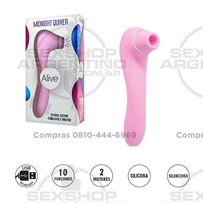  - Midnight quiver Pink succionador de clitoris con carga USB