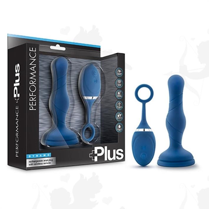 Plug anal con vibracion control inalambrico y carga usb