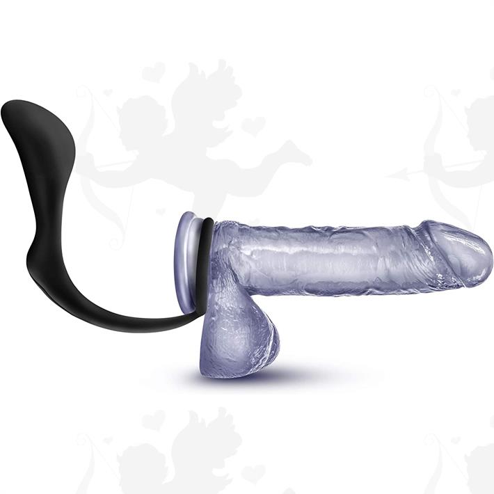 Estimulador de prostata con anillo peneano para retrasar la eyaculacion