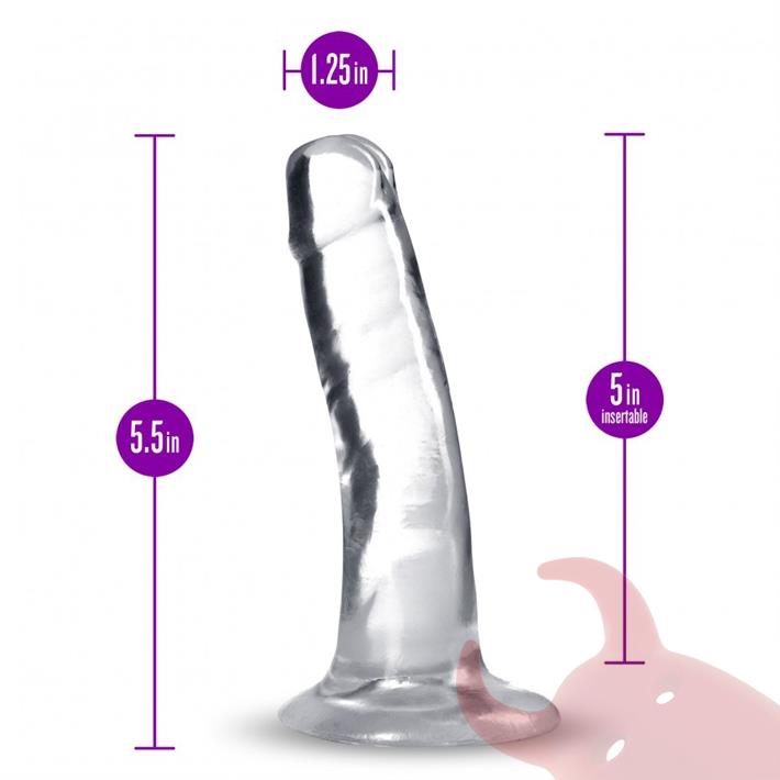 Dildo con sopapa transparente