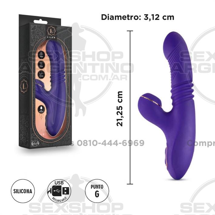  - Vibrador estimulador con succionador de clitoris y carga USB