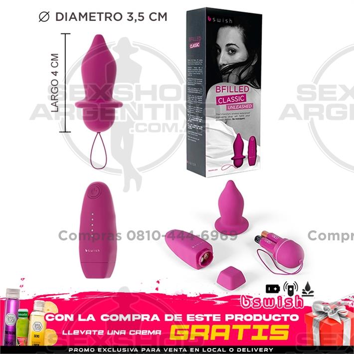 Vibrador anal inalámbrico satinado suave