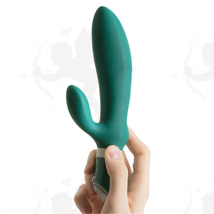 Vibrador con estimulador de clitoris siliconado