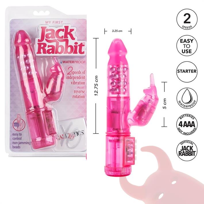  Jack rabbit vibrador rotativo con estimulador de clitoris 