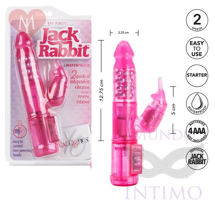  Jack rabbit vibrador rotativo con estimulador de clitoris 