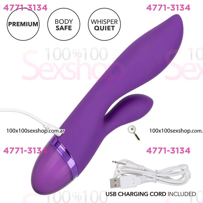 Vibrador con estimulador de clitoris Aura Dual Lover con carga USB