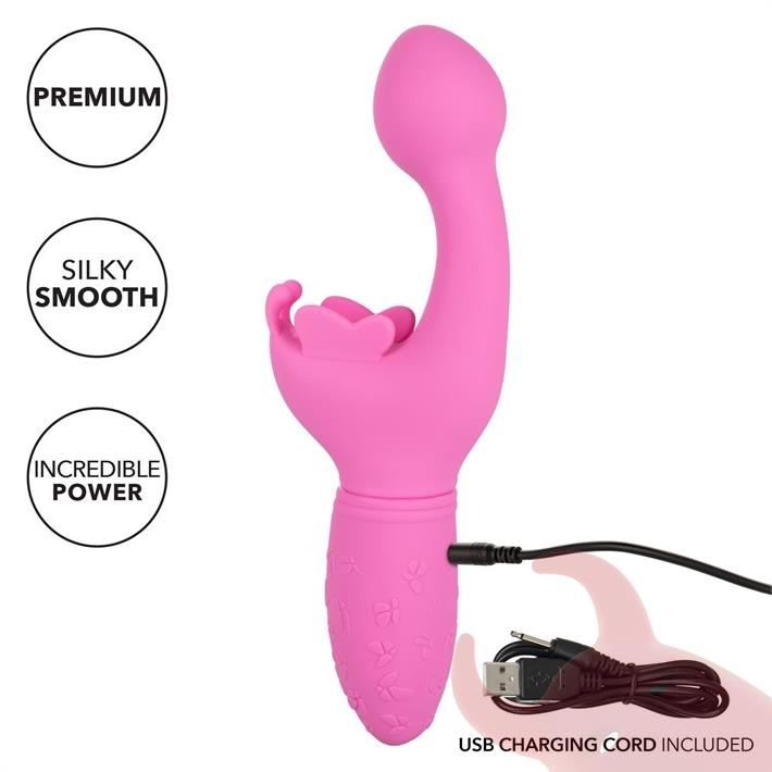 Vibrador estimulador punto g con masejador de clitoris y carga USB