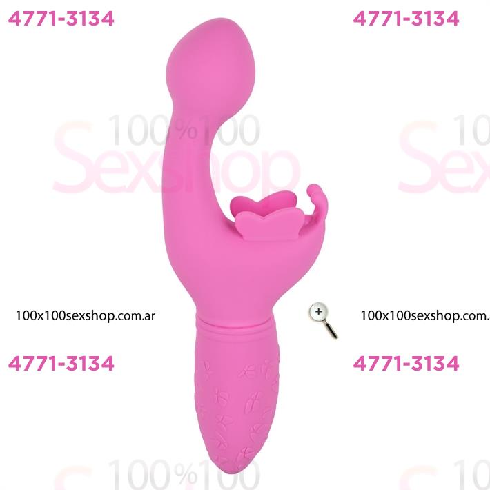 Vibrador estimulador punto g con masejador de clitoris y carga USB