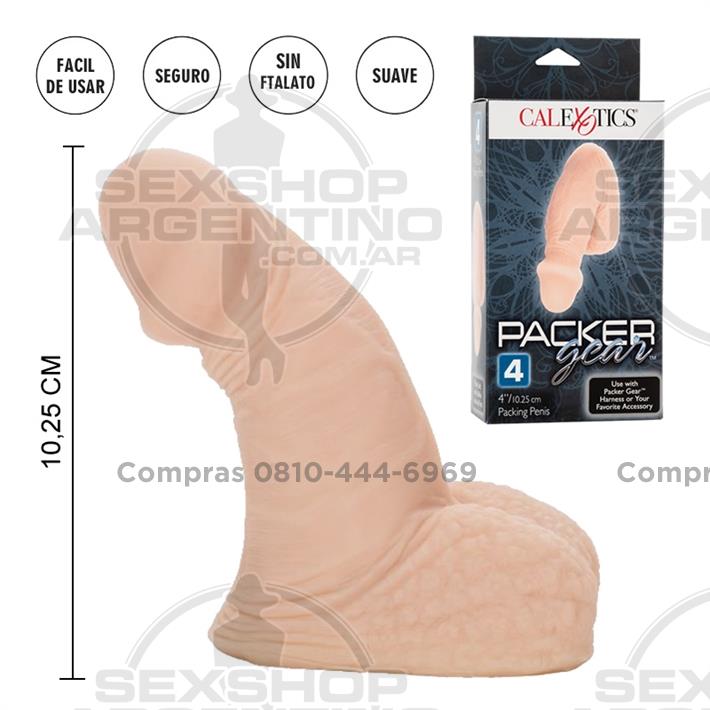  - Packer Gear dildo de 10 cm con testiculos