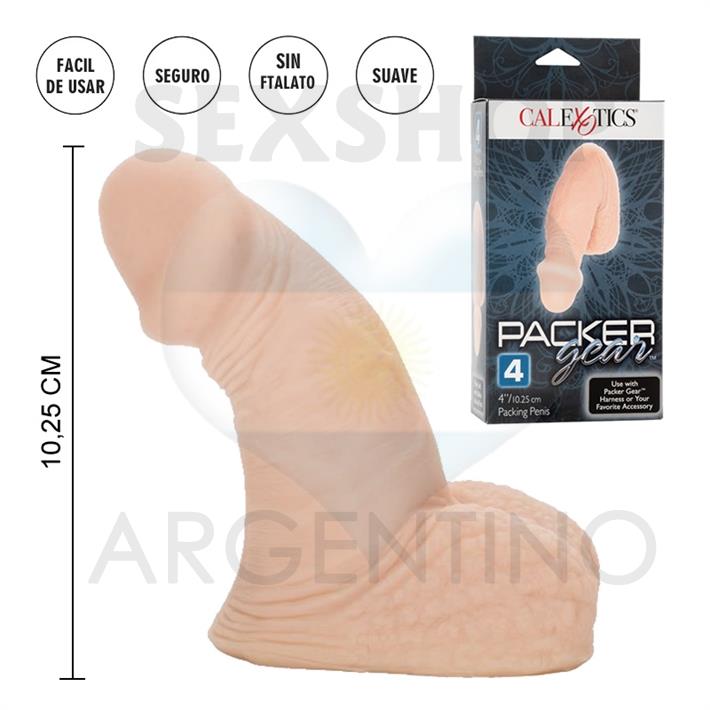 Packer Gear dildo de 10 cm con testiculos