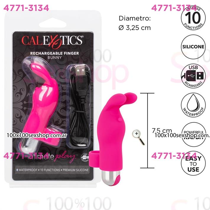 Cód: CA SS-CA-1705-20-2 - Estimulador de clitoris para dedo con carga USB - $ 50200