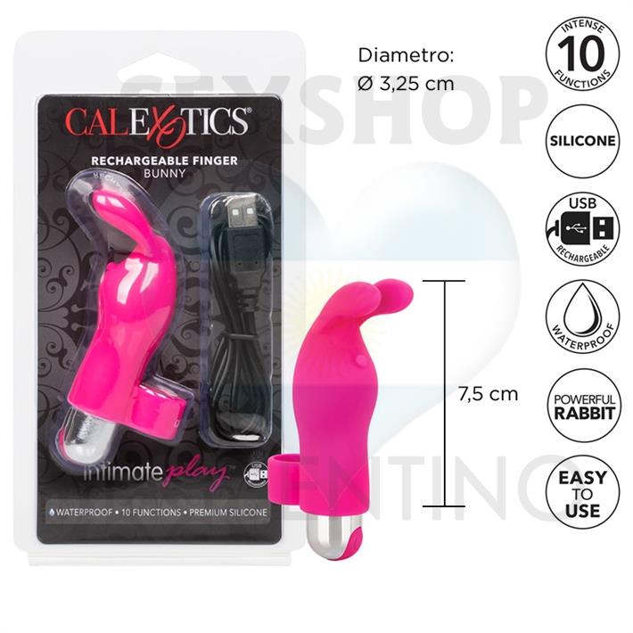 Estimulador de clitoris para dedo con carga USB