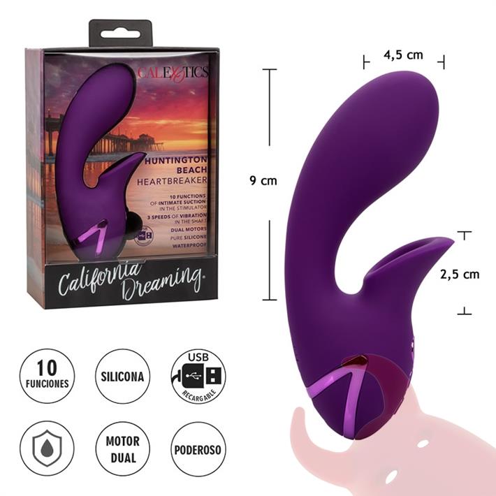 Estimulador con succionador de clitoris y vibrador