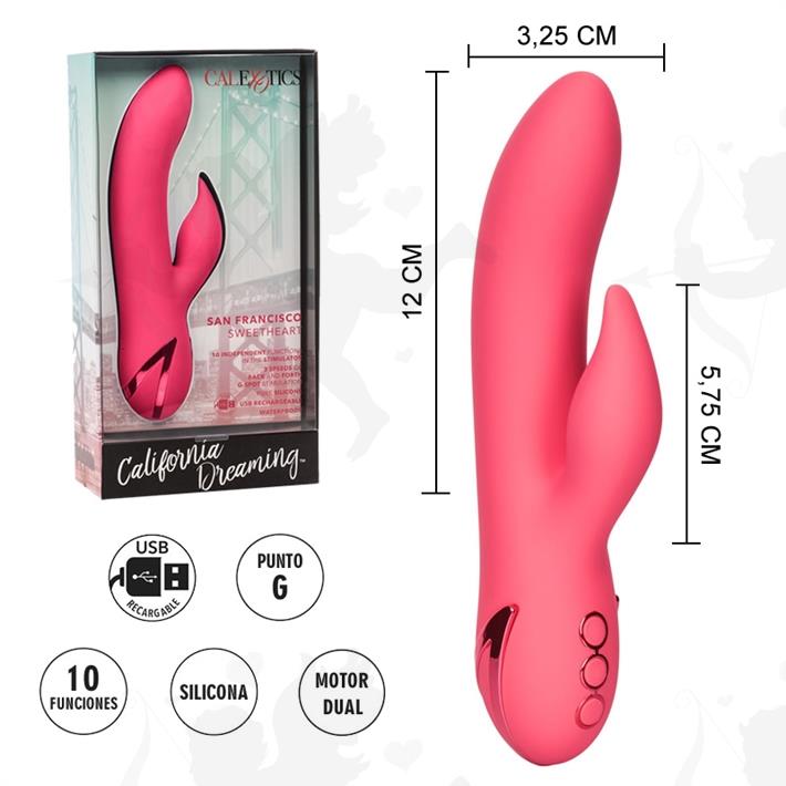 Cód: SS-CA-4350-10-3 - California Dreaming Vibrador con estimulador de clitoris y carga USB - $ 24810