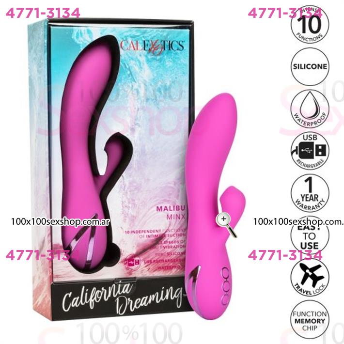 Cód: CA SS-CA-4350-45-3 - California Dreaming vibrador premium con estimulador de clitoris - $ 133600