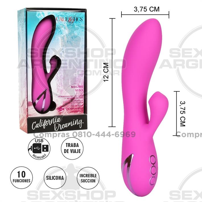  - California Dreaming vibrador premium con estimulador de clitoris