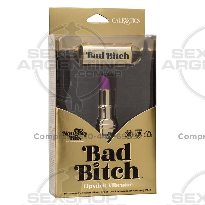 Vibrador lápiz labial Bad Bitch con carga USB