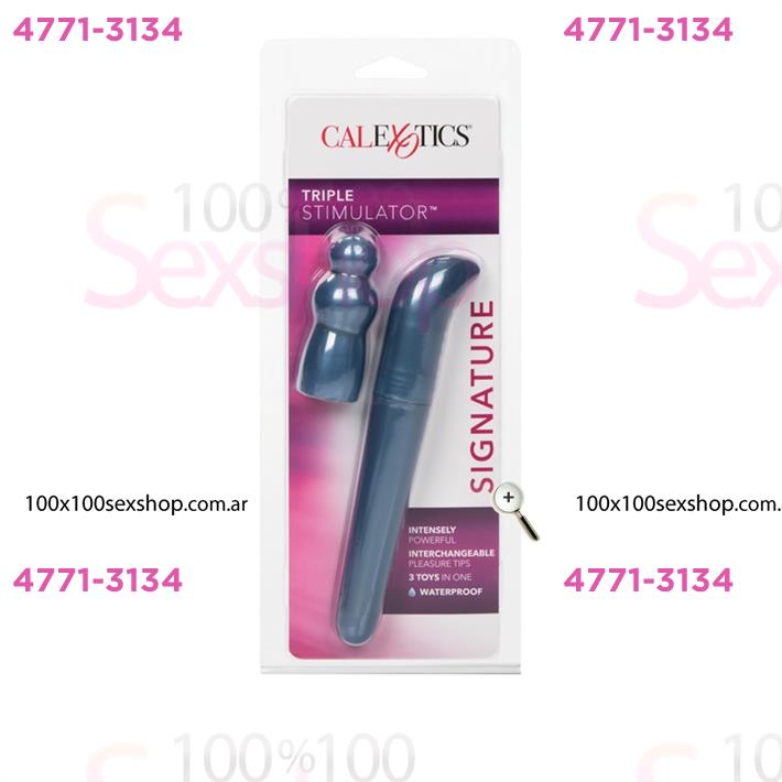 Vibrador con 3 formas diferentes de estimulacion