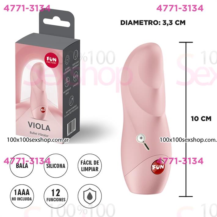 Cód: CA SS-FF-1088-01 - Viola bala vibradora para estimulacion clitorial - $ 46000