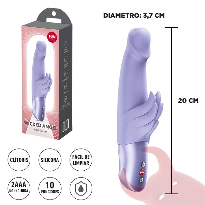 Wicked Angel vibrador doblo funcion clitorial y punto G
