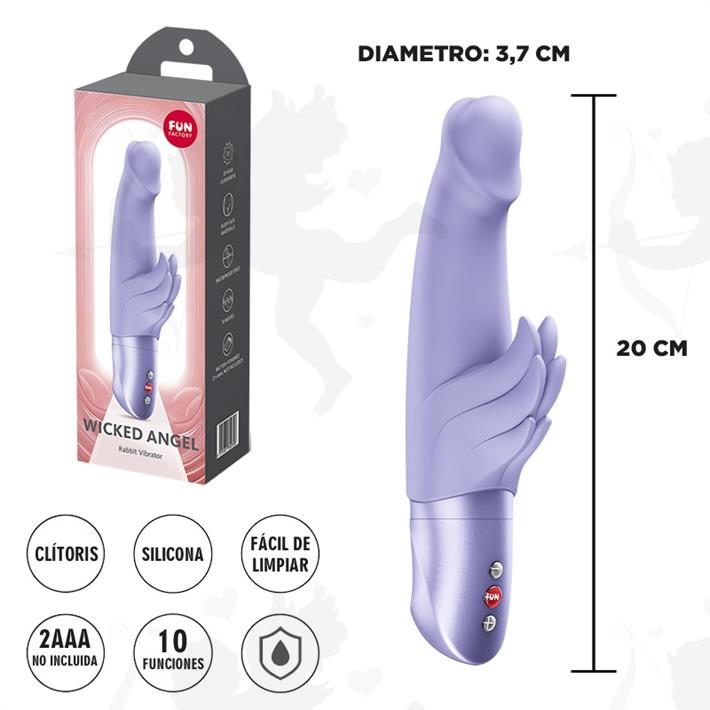 Wicked Angel vibrador doblo funcion clitorial y punto G