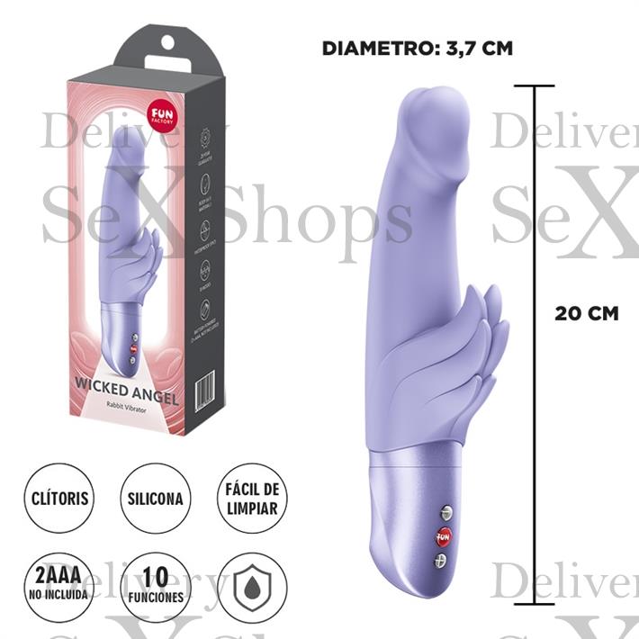  Wicked Angel vibrador doblo funcion clitorial y punto G 