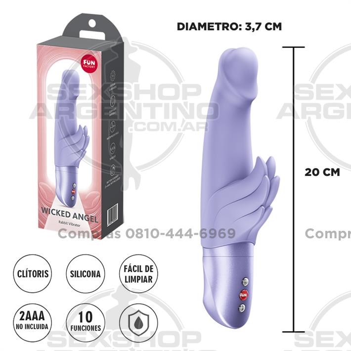 Wicked Angel vibrador doblo funcion clitorial y punto G