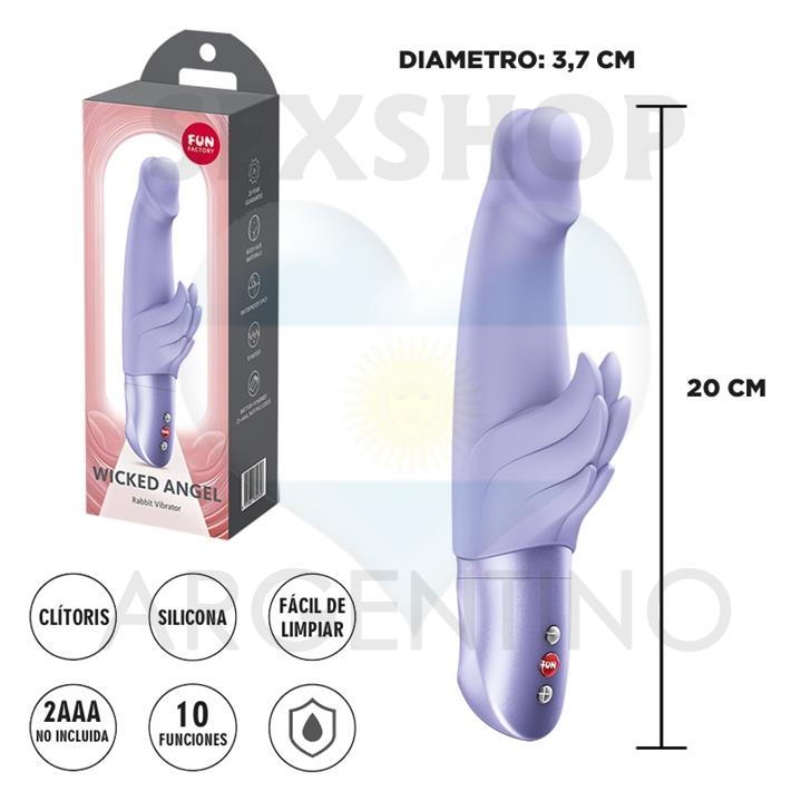 Wicked Angel vibrador doblo funcion clitorial y punto G