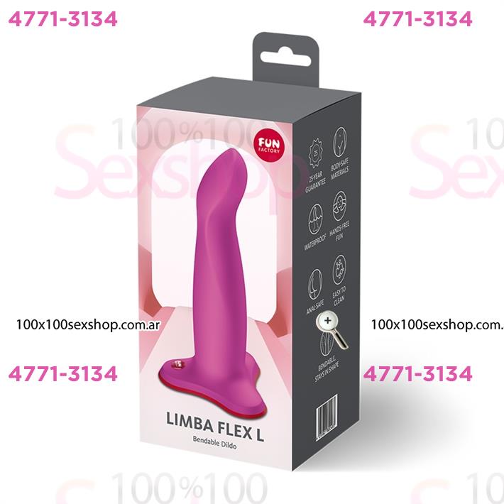 Limba Flex L dildo con sopapa para estimulacion del punto G ideal para arnes