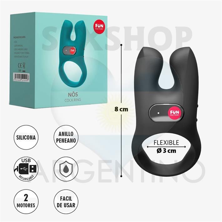 Nos Anillo vibrador para retrasar la eyaculacion con carga USB