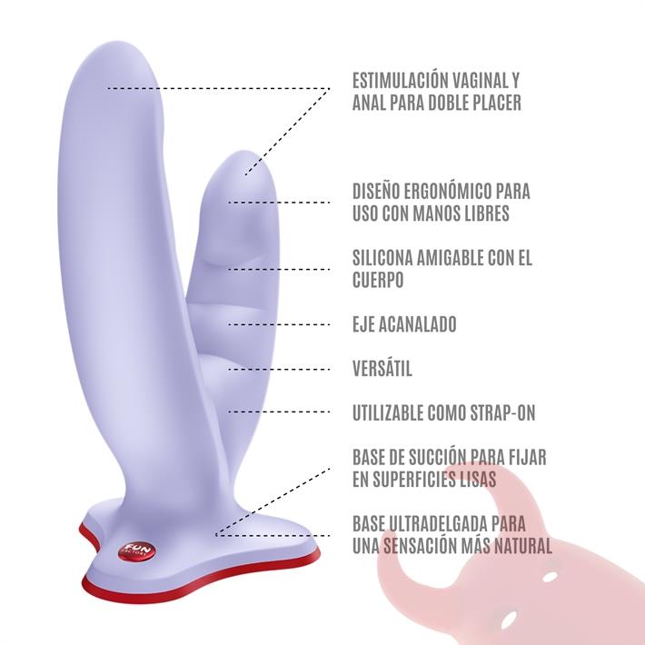 Ryde dildo con sopapa para doble penetracion