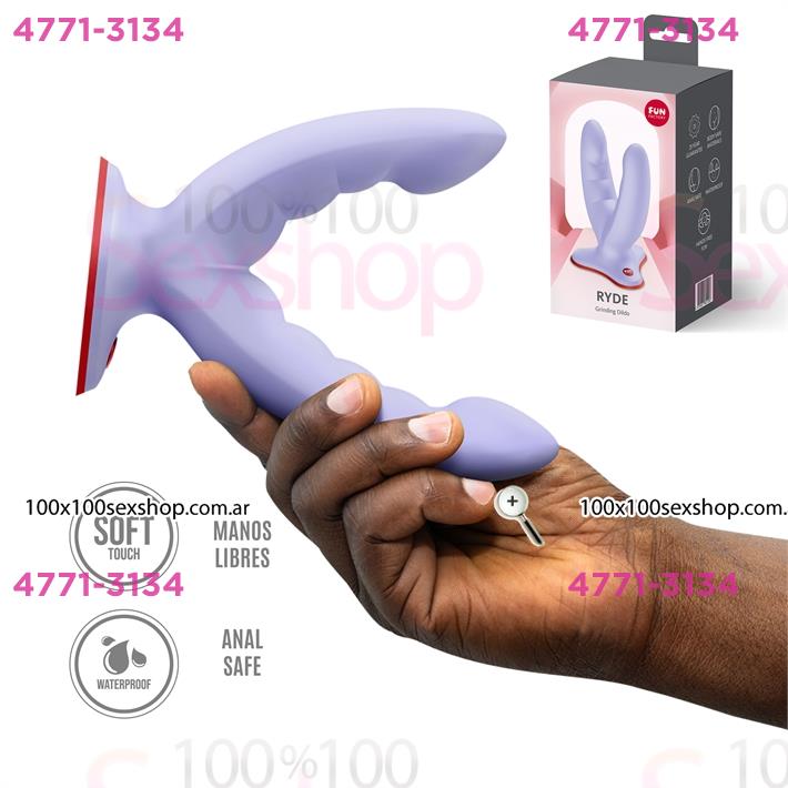 Cód: CA SS-FF-983-01 - Ryde dildo con sopapa para doble penetracion - $ 70000