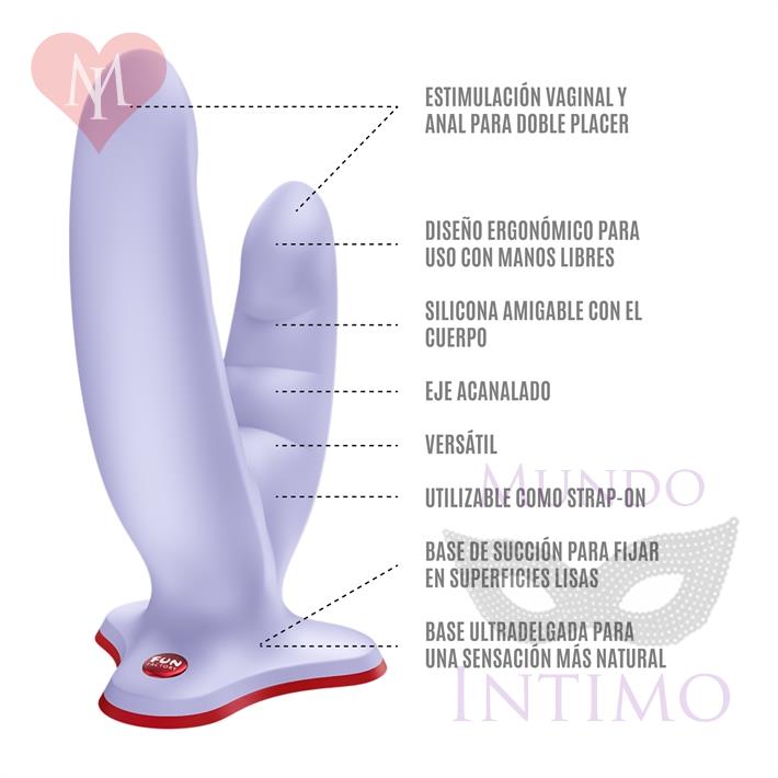 Ryde dildo con sopapa para doble penetracion