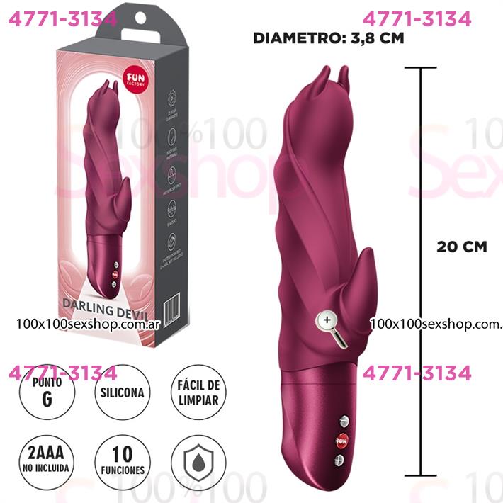 Cód: CA SS-FF-996-01 - Darling Devil vibrador para estimulacion de punto G y clitoris - $ 75000
