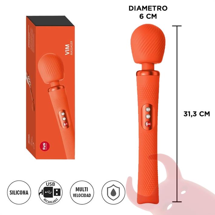 Vim Microfono con potente vibrador para estimulacion total con carga USB