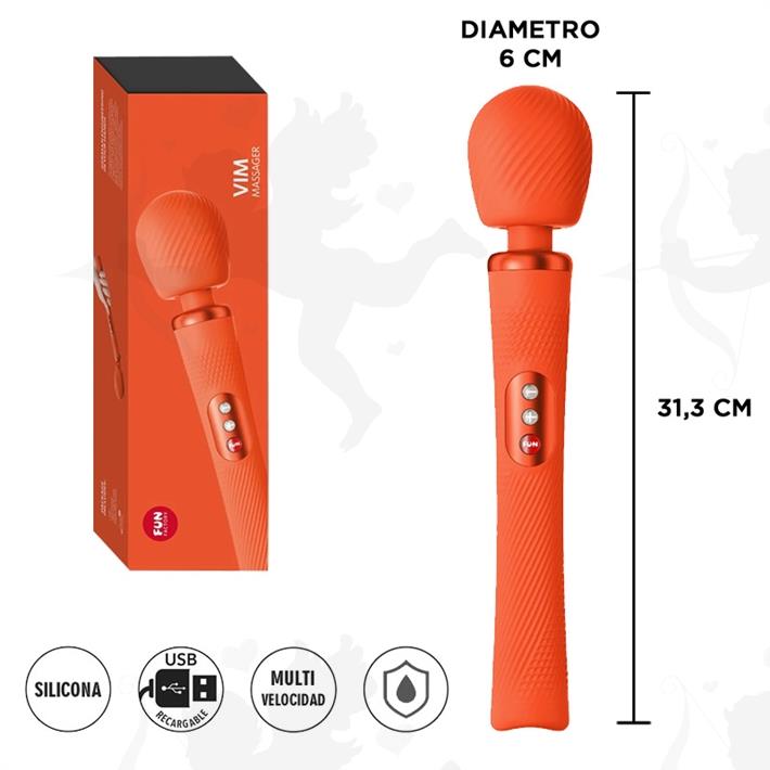 Vim Microfono con potente vibrador para estimulacion total con carga USB