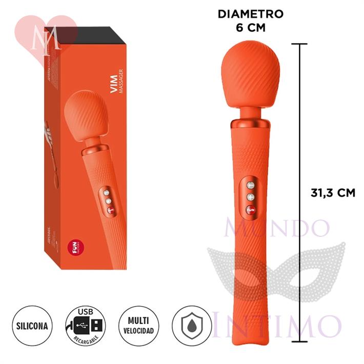 Vim Microfono con potente vibrador para estimulacion total con carga USB