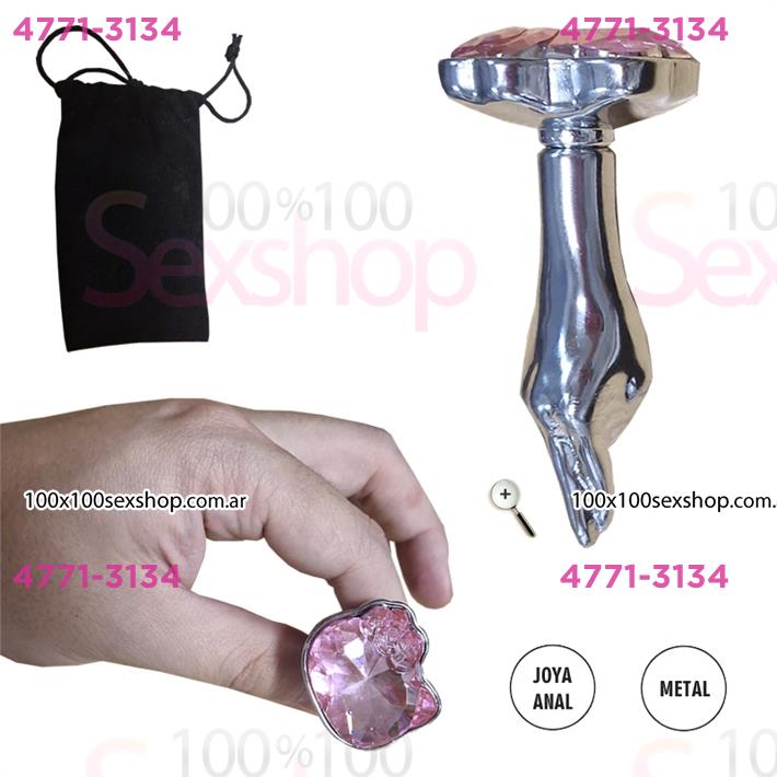 Cód: CA SS-LE-11065S - Mensa Rosa S: Plug de entrenamiento anal pequeño con joya de gatito rosa - $ 39900