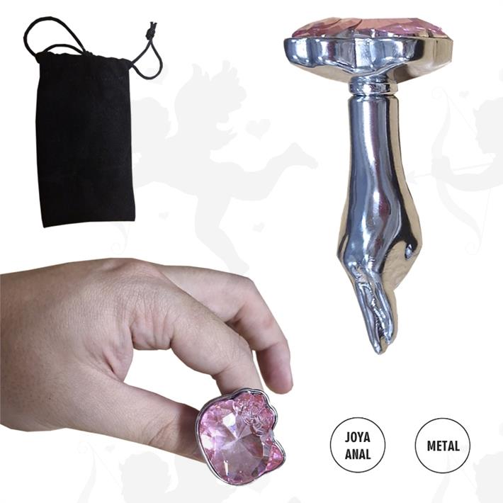 Mensa Rosa S: Plug de entrenamiento anal pequeño con joya de gatito rosa