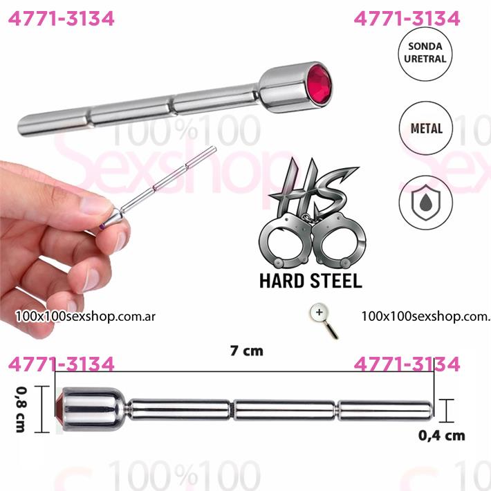 Sonda uretral metalica