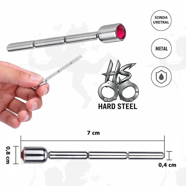 Sonda uretral metalica