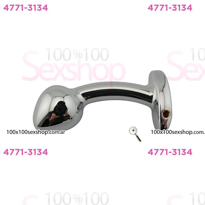 Cód: CA SS-LE-11105S - Plug anal metalico curvado Small - $ 29600