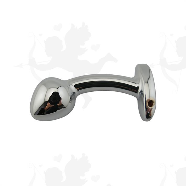 Plug anal metalico curvado Small