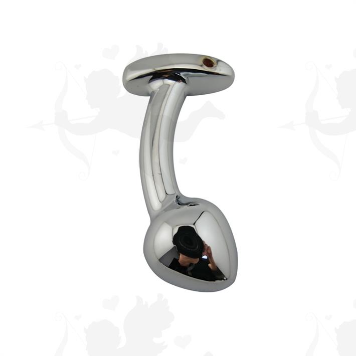 Plug anal metalico curvado Small