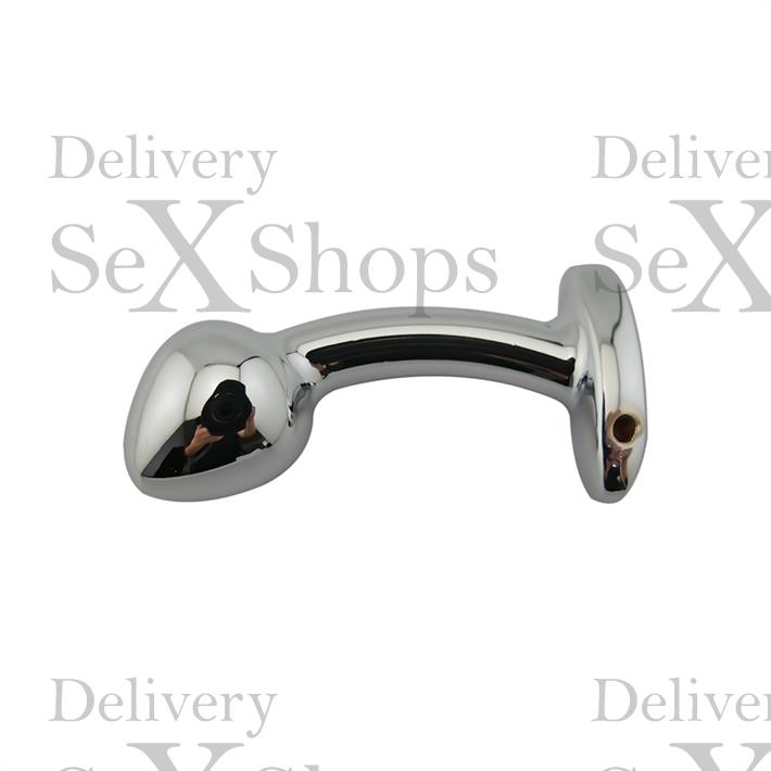 Plug anal metalico curvado Small