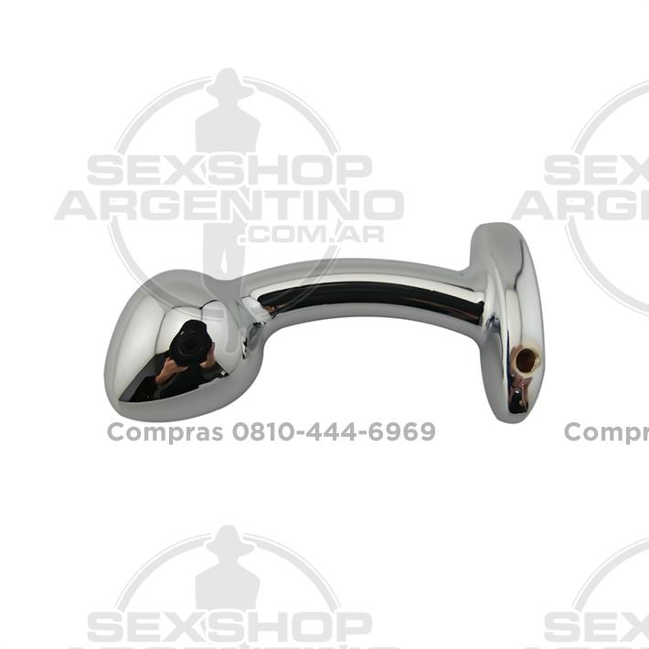 Plug anal metalico curvado Small