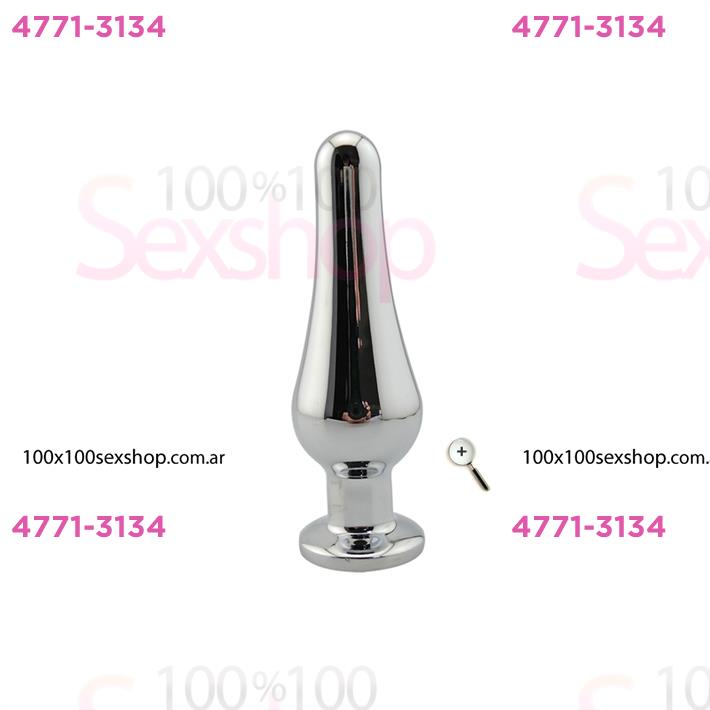 Cód: CA SS-LE-11106M - Plug anal con joya roja medium - $ 39600