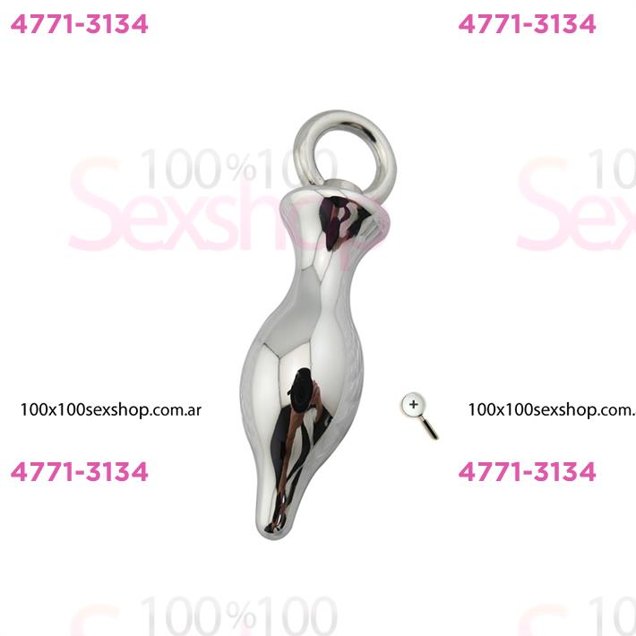 Cód: CA SS-LE-11107S - Plug anal metalico con aro extractor Small - $ 34200
