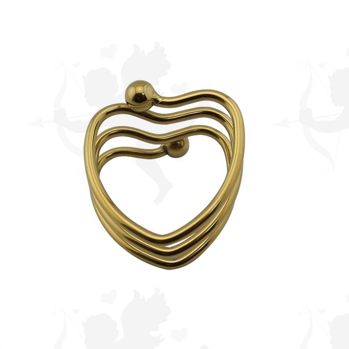 Heart Shape Anillo peneano metalico