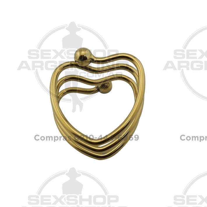 Heart Shape Anillo peneano metalico